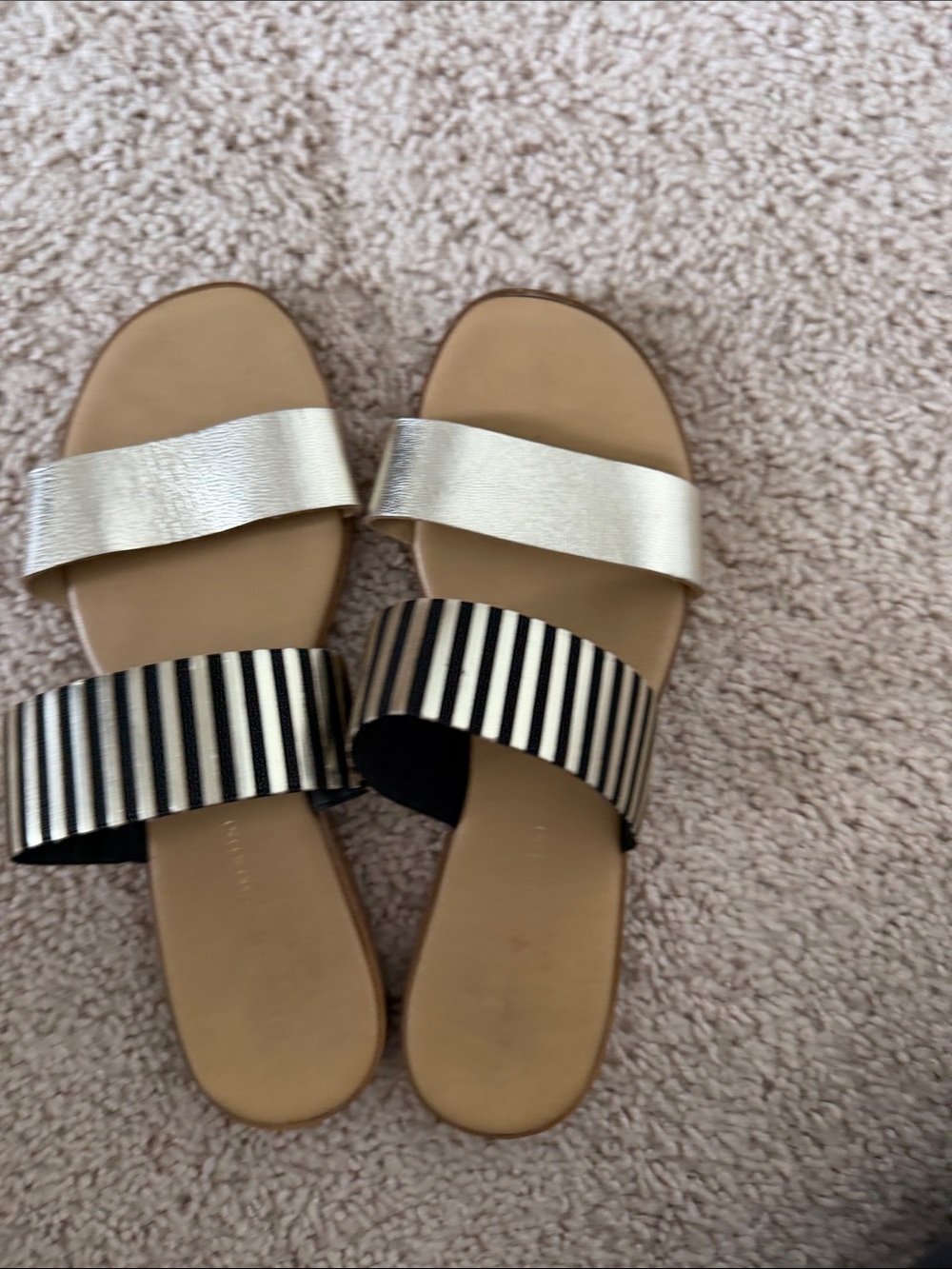 Well worn women’s sandals